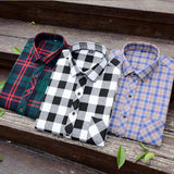 Fall Smart Casual Men's Flannel Plaid Shirt Brand Office Long Sleeve Shirt Clothes Mart Lion   