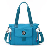 Solid Top-handle Messenger Bags Handbags Women Nylon Shoulder Female Beach Crossbody Bolsas Clutch Mart Lion Sky blue  