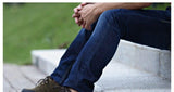 Men's Casual Shoes Winter Non Slip Work Sneakers Cowboy Suede Footwear Jeans Boy Lace Up Handmade Retro Leisure Zapatos De Hombre Mart Lion   