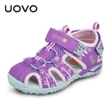 Summer Beach Footwear Kids Closed Toe Toddler Sandals Children Designer Shoes For Boys And Girls Mart Lion 161007-Purple 6 