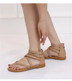 Casual Flat Rome Sandals Women Shoes Summer  Gladiator Bohemia Ladies Back Zipper MartLion   