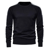 Spliced Drop Sleeve Sweater Men's Casual O-neck Slim Fit Pullovers Sweaters Winter Warm Knitted MartLion   