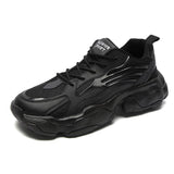 Men's Shoes Casual Mesh Sneakers Classics Leisure Flats Sock Thick Sole Mart Lion black 39 