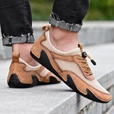 Men's Sneakers Cow Leather Casual Shoes Adult Breathable Driving Loafers Outdoor Slip On Walking Trainers Mart Lion   