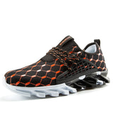 Men's Shoes Light Breathable White Sneakers Casual Shoes Spring Walking MartLion Black Orange 6.5 