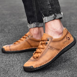 Men's Casual Shoes Leather Loafers Flat Handmade Breathable Moccasins Designer Style Walking Sneakers Mart Lion   