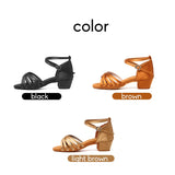 Children Dance Shoes for Girls Ballroom Latin shoes Ladies Modern Tango Dancing Women Latin Salsa Sandals MartLion   