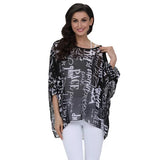 Women Blouses Style Batwing Casual Summer Blouse Shirt Woman MartLion picture color 40 4XL 