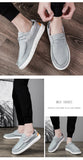 Summer Men's Canvas Boat Shoes Breathable Casual Driving Slip Easy To Wear Soft Loafers Outdoor Mart Lion   