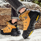 Men's Boots Winter Warm Snow Lace Up Casual Shoes Ankle Soft Sneakers MartLion   