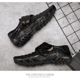 Luxury Driving Men's Shoes Genuine Leather Loafer Cow Leather Crocodile Pattern Hasp Casual Zapatos Hombre MartLion   