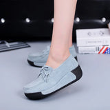 Flats Suede Women's Loafers Creepers Shoes Slip On Fringe Platform Casual Ladies Moccasins MartLion GRAY 10 