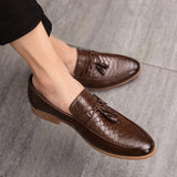 casual shoes breathable men's loafers driving lightweight luxury designers leather MartLion Brown 7 12 