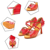 Girls Latin Dance Shoes for Woman Ladies Ballroom Modern Tango Dancing Performance Salsa Sandals MartLion   