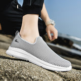 Summer Men's Women Sneakers Slip-on Tennis Running Sport Shoes Breathable Mesh Casual Walking Trainers Mart Lion   