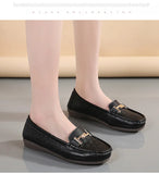 Summer Women Flats Shoes Cutouts Genuine Leather Loafers Breathable Ballet Flats Oxford Casual MartLion   