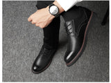 Genuine Leather Men's Shoes Waterproof Oxford Breathable British Style Flats Casual Mart Lion   