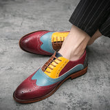 Men's Shoes Trend Casual Leather Multicolor Wedding Loafers Designer Brogue Office MartLion   