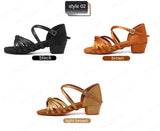 Children Dance Shoes for Girls Ballroom Latin shoes Ladies Modern Tango Dancing Women Latin Salsa Sandals MartLion   