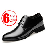 Men's Cowhide Leather Shoes Increasing Britis Leather Office Height MartLion   