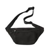 Street Style Chest Bag Unisex Hip Fanny Pack Waterproof Sports Belt Phone Pouch Men's Crossbody Travel Hip Waist Bags Mart Lion Black Waist Bag  
