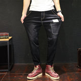 Men  splice Slim Stretch Jeans Classic Multi-pocket cotton male Casual denim MartLion   