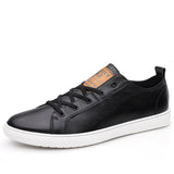 Men's Sneakers Genuine Leather Shoes Casual Luxury Footwear Mart Lion Black 38 