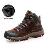 Winter Autumn Outdoor Boots Men's Shoes Adult Casual Ankle Rubber Anti-Skidding Snow Boots Work Footwear Sneakers Mart Lion 02 no fur brown 39 
