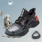 Men's Sports Boots Lightweight Work Shoes Waterproof Breathable Non-slip EVA Four Season Safety Steel Toe Puncture-proof MartLion   