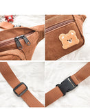Waist Bags For Women Young Girl Casual Chest Canvas Fanny Pack Sport Leisure Crossbody Chest Female Phone Pouch Mart Lion   