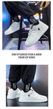 Men's Winter Plus Velvet Thicken Platform Increased Warm Cotton Shoes Autumn Trend Canvas High Top Casual Sneakers Mart Lion   