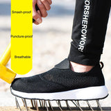  Summer Lightweight Steel Toecap Men's Women Work Safety Boots Breathable Shoes De Hombre MartLion - Mart Lion