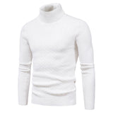 Autumn And Winter Turtleneck Warm Solid Color sweater Men's Sweater Slim Pullover Knitted sweater Bottoming Shirt MartLion   