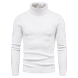 Autumn And Winter Turtleneck Warm Solid Color sweater Men's Sweater Slim Pullover Knitted sweater Bottoming Shirt MartLion   