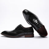 Men's Genuine Leather Shoes Luxury British Vintage Carving Wingtips Brogues Slip on Flats Designer Oxford Dress Mart Lion   