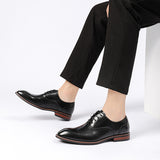 Men's Genuine Leather Shoes Luxury British Vintage Carving Wingtips Brogues Slip on Flats Designer Oxford Dress Mart Lion   