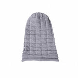 Knitted Hat Unisex Winter Skiing Cycling Outdoor Sports Soft Cold Resistant Warm Pleated Cuffed Cap MartLion Light Gray  