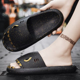 Breathable Men's Slippers Summer Outdoor Slides Massage Flip Flops Non-slip Flat Beach Sandals Shark Sneakers Shoes Mart Lion   