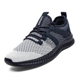 Men's Running Shoes Sport Lightweight Walking Sneakers Summer Breathable Zapatillas Sneakers Mart Lion Dark Blue-1 37 