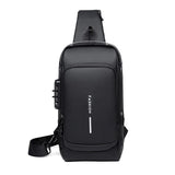  Men's Multifunction Anti Theft USB Shoulder Bag Crossbody Cross Body Travel Sling Chest Bags Pack Messenger Pack MartLion - Mart Lion
