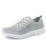 Breathable Men's Running Shoes Soft Casual Sneaker Lightweight Flexible Anti-slip MartLion Light grey 39 