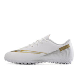 Football Boots Men's Soccer Shoes Indoor Breathable Turf Low Top Anti Slip 4 Colors Mart Lion White sd Eur 36 