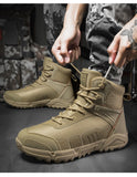 Men's Military Boots Outdoor Non Slip Hiking Tactical Desert Combat Ankle Army Work Sneakers Mart Lion   