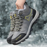 Men's Hiking Shoes Winter Sneakers Warm Plush Ankle Boots Outdoor Non-slip Hiking Tactical Zapatos Outdoor Hombre Invierno MartLion   