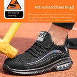 Air Cushion Safety Shoes for Men Anti Smashing Anti Piercing Anti Slip Work Shoes Summer Workwear Shock-absorbing Sneakers MartLion