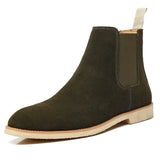 Retro Men's Shoes Classic Cowhide Large British Leather Chelsea Boot Casual MartLion dark green 40 
