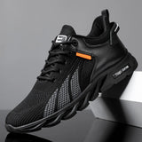 Men Sneakers Mesh Casual Shoes Lac-up Men Shoes MartLion black 43 