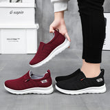 Women's Cloth Shoes Knitted Lightweight Trendy Soft Sole Breathable and Leisure Kick on MartLion   