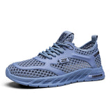 Trendy Casual Sneakers Running Men's Non-slip Shoes Breathable Shoes Footwear MartLion Blue 39 