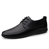 Men's Shoes Genuine Leather Formal Shoes for Men Oxfords Male Wedding Party Office Business Shoes MartLion black 37 